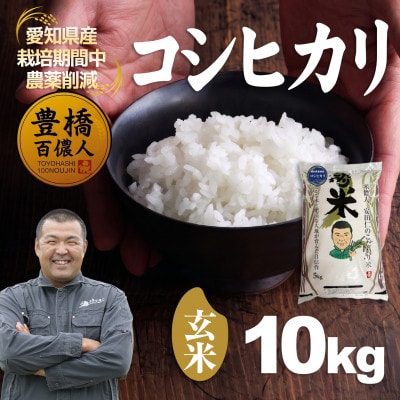 【栽培期間中農薬削減】令和7年産 コシヒカリ玄米10kg 愛知県 豊橋市 産地直送
