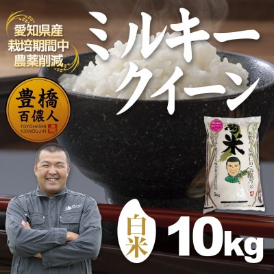 【栽培期間中農薬削減】令和7年産 ミルキークイーン白米10kg 愛知県 豊橋市 産地直送