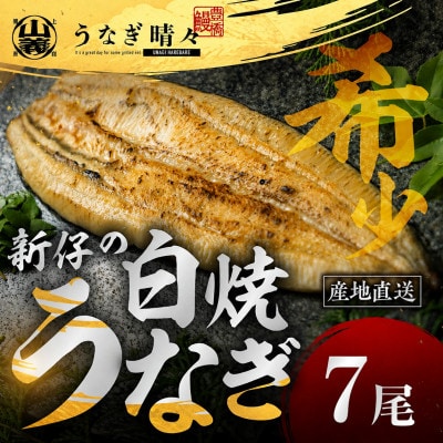 『うなぎ晴々』希少な若うなぎ 白焼7尾 国産 養殖場直送 ふっくら やわらか