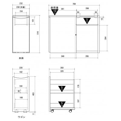 ソファサイドテーブル コミック収納 [RDS-5020ST-DB]