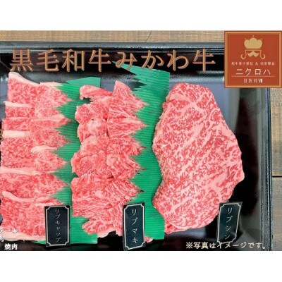 黒毛和牛みかわ牛A5等級　リブロース希少部位堪能セット(約450g)