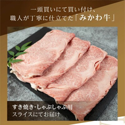 黒毛和牛(A4～A5等級みかわ牛)　リブロース　すきしゃぶ用　約500g