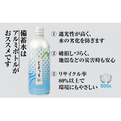 災害備蓄用飲料水「とよっすい」490ml × 24本　5年保存