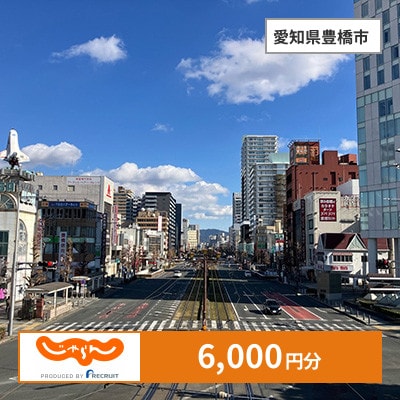【じゃらんふるさと納税クーポン】 愛知県豊橋市でつかえる6,000円 クーポン