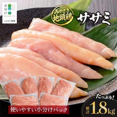宮崎県が誇る「みやざき地頭鶏」のササミ 300g×6P