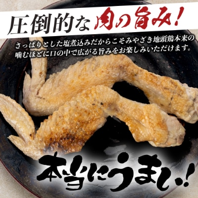 宮崎県が誇る「みやざき地頭鶏」の大手羽の塩煮込み 1羽分×2P