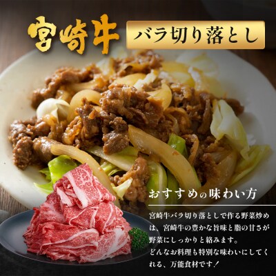 宮崎牛 バラ切り落とし 計1.2㎏(約200g×6P)