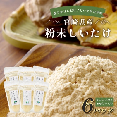 宮崎県産 粉末 しいたけ 40g×6P 計240g