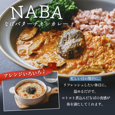 NABAカレー  バターチキンカレー&ハンバーグアンチョビソース掛け セット 2種各2食 計4食