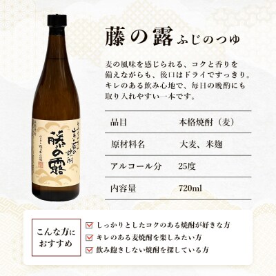 諸塚村産 地焼酎 2本セット 園の露・藤の露 720ml×2本