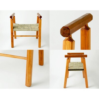 い草縄 椅子 杉 腰掛け スツール い草 いぐさ 一人掛け チェア_025-5071