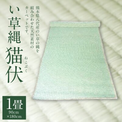 い草縄 猫伏(1畳)900mm×1,800mm カーペット ラグ_025-5073