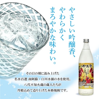 【九州限定!】八代不知火蔵 こめ焼酎 白水妙見祭ラベル900ml瓶×3本_133-2624-C