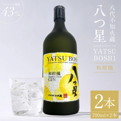 八代不知火蔵「八つ星・和柑橘(クラフトジン)」700ml×2本_133-6474