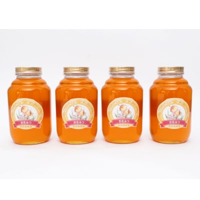 八代市 はちみつ 業務用 百花蜂蜜 2kgビン×4本セット 計8kg_058-5189