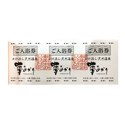 東陽交流センターせせらぎ 温泉施設夢あかり 回数券 12枚 チケット_065-4584