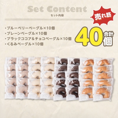 ルコラベーグル売れ筋4種40個セット_242-4547-B