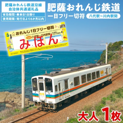 <肥薩おれんじ鉄道> おれんじ一日フリー切符【大人1枚】_272-6583