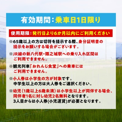 <肥薩おれんじ鉄道> おれんじ一日フリー切符【大人1枚】_272-6583
