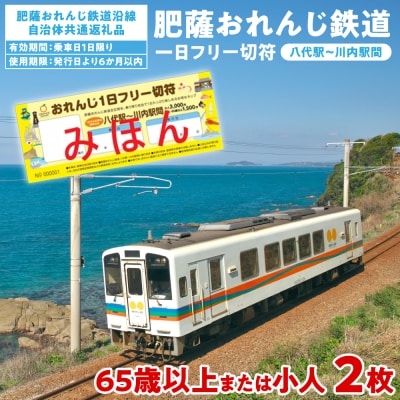 <肥薩おれんじ鉄道> おれんじ一日フリー切符【65歳以上または小人2枚】_272-6584
