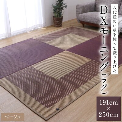 い草を使って織り上げたラグ『DXモーニング』191cm×250cm:ベージュ_022-6489