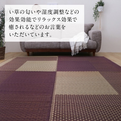 い草を使って織り上げたラグ『DXモーニング』191cm×250cm:ベージュ_022-6489