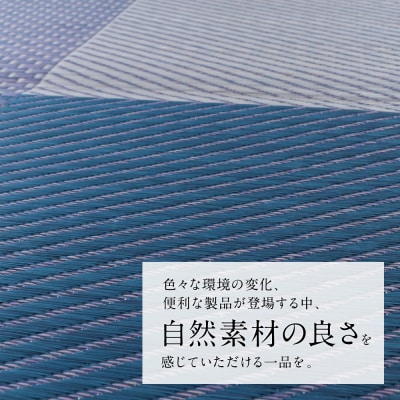 い草を使って織り上げたラグ『DXモーニング』191cm×191cm:ネイビー_022-6490