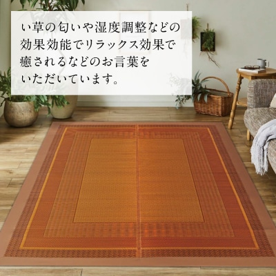 い草を使って織り上げたラグ『DXランクス』191cm×250cm:ベージュ_022-6496