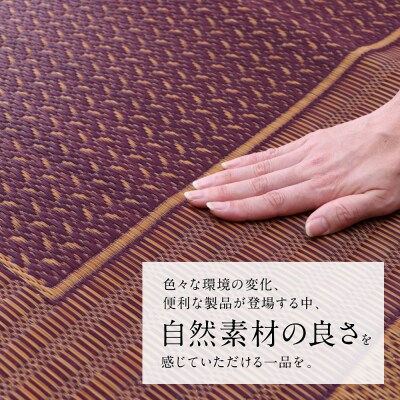い草を使って織り上げたラグ『DXランクス』176cm×230cm:ワイン_022-6500