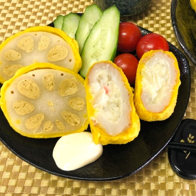 熊本名物 からし蓮根 4個・ちくわサラダ 5個 合計9個 辛子蓮根_061-4574-C 