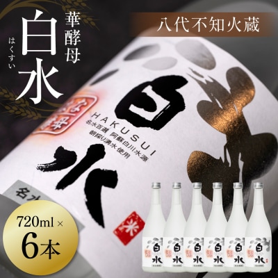 八代不知火蔵 白水 華酵母 720ml 6本 米焼酎 焼酎_040-5896-A
