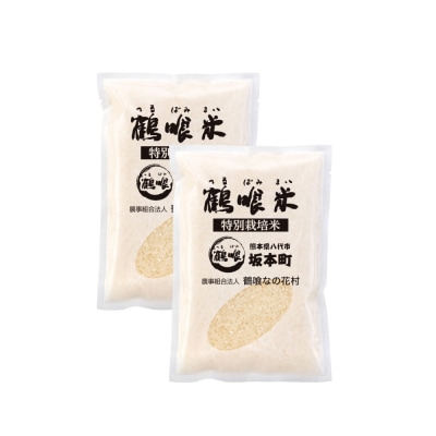【先行予約】 《令和8年産》 鶴喰米 精米 300g (2合) ×2袋_094-6122-B