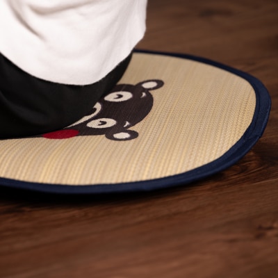 くまモン い草座布団 丸形1枚 八代市産_112-4690-B