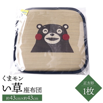 くまモン い草座布団 正方形1枚 八代市産_112-4689-B