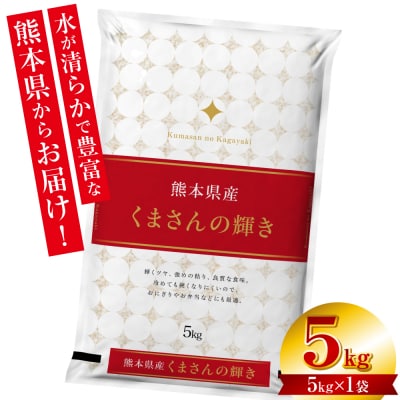 【先行予約】《令和8年産》熊本県産くまさんの輝き5kg (5kg×1袋)_132-6727-B
