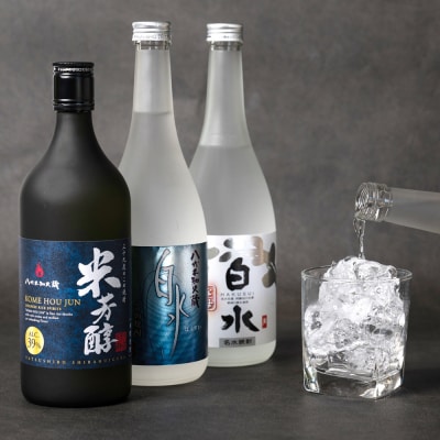 八代不知火蔵 白水 華酵母 米焼酎 米芳醇 720ml 各2本 (計6本) 瓶_040-5960-A