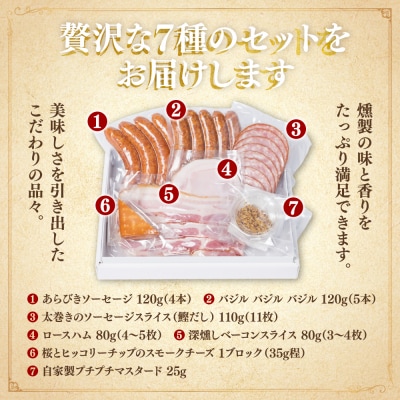 カネムマンの手造り燻製7種セット_175-2537-C