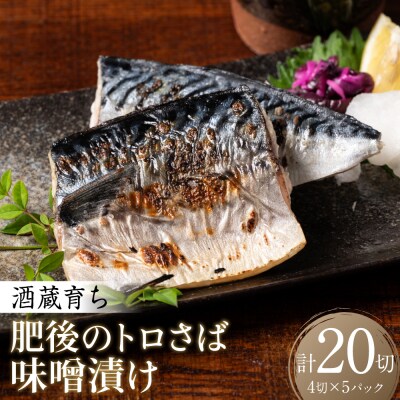 酒蔵育ち 肥後のトロさば 味噌漬け 4切入×5パック 合計20切_257-6075-A