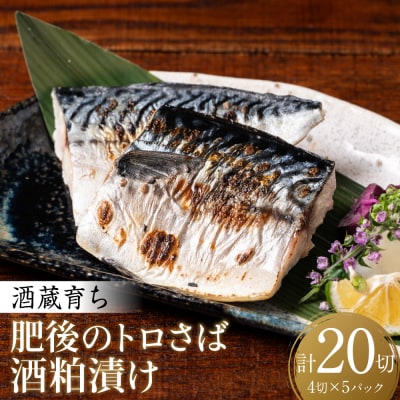 酒蔵育ち 肥後のトロさば 酒粕漬け 4切入×5パック 合計20切_257-6072-A