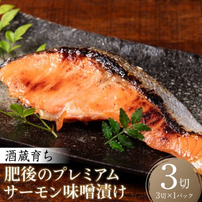 酒蔵育ち 肥後のプレミアムサーモン 味噌漬け 3切入×1パック_257-6768