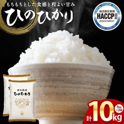 《令和7年産》 ヒノヒカリ 5kg×2袋 合計10kg  熊本県 八代市産_274-6647