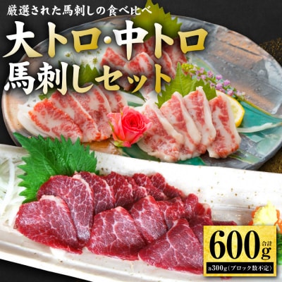 大トロ・中トロ馬刺しのセット 600g (各300g) 馬さし お肉 馬肉 刺身_289-6722