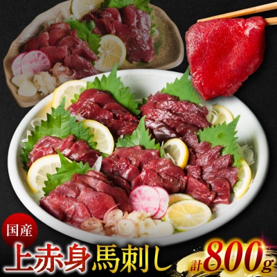 国産 上赤身馬刺し 800g 赤身 馬肉 お肉 生食用 刺身 刺し身_289-6754