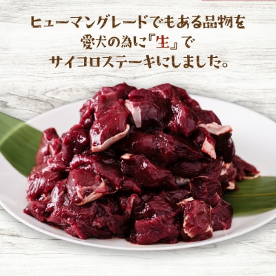 わんちゃん用 鹿生サイコロステーキ ジビエ 300g×3 計900g_067-4860-B