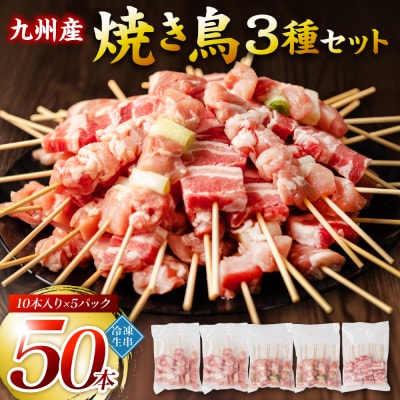 九州産 焼き鳥 セット 50本 やきとり BBQ_080-3034-D