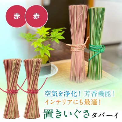 置きいぐさ(タバーイ)2本セット 赤×赤_024-4648-RR-B
