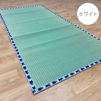 くまモン 寝ゴザ 1枚 八代産い草使用 ホワイト_024-4779-W-A