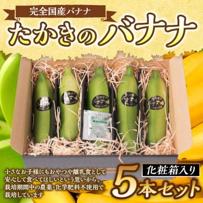 たかきのバナナ5本入 化粧箱入り ばなな 果物_131-4126-C