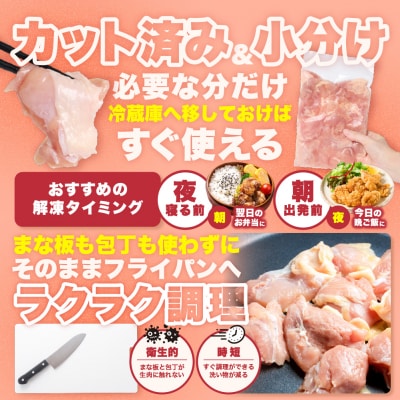 九州産 若鶏 もも むね 切身 セット 合計1.8kg 各900g_291-7012