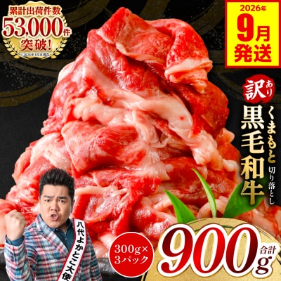 【訳あり】 くまもと黒毛和牛 切り落とし 900g 2026年9月発送_067-6065-09-A